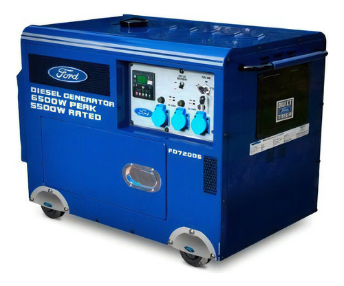 Generador portátil Ford FD7200S 6 kW monofásico con tecnología AVR 110V/230V