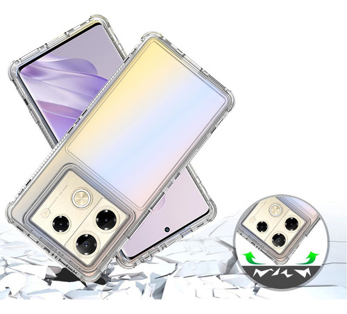 -para Capa Infinix Note 40 Pro Funda Transparente + 2 Mica.