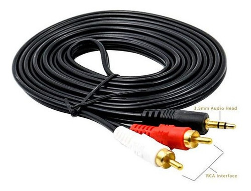 Cable Audio Estéreo & Video 3.5/2rca - 3 Metros