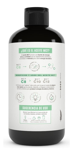 Birdman Mct Oil Ácido Caprílico C8 420ml | 28 Servicios | Sa
