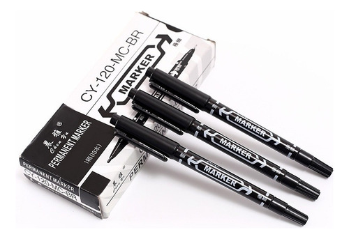 Marcador Permanente Punta Fina Marker Permanent Pack 10 Piez