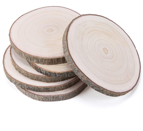 6 Rebanadas Grandes De Madera De Paulownia De 9 11 PuLG...