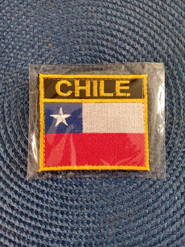 Bandera Chilena De Brazo Bordada Que Dice Chile