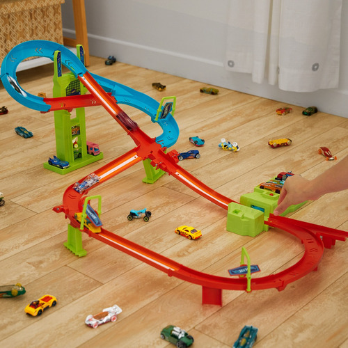 Circuito de alta velocidade Hot Wheels Action Track Neon colorido multicolorido