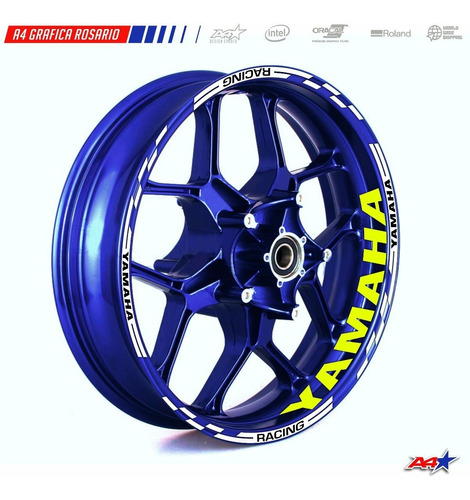 Calcos Para Llantas Yamaha R1 R6 R3 Mt Fz - Blanco