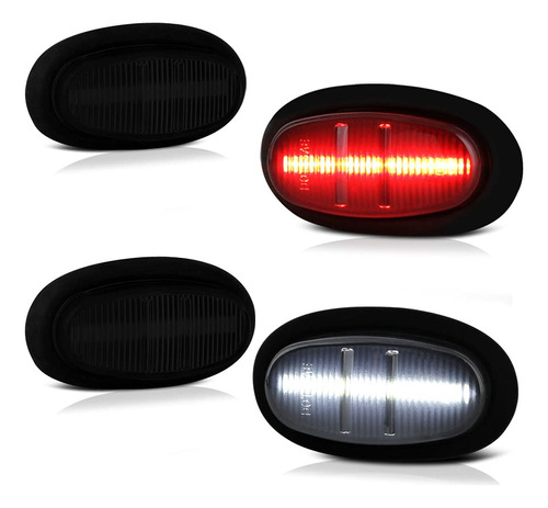 Para Ford Raptor Pieza Blanco Humo Oscuro Rojo Led Delantero