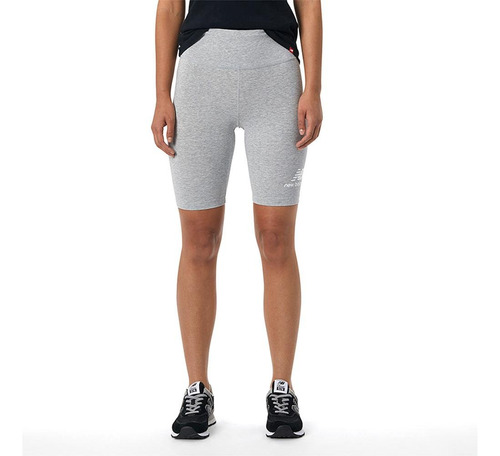 Short New Balance Essentials Para Mujer-gris Claro