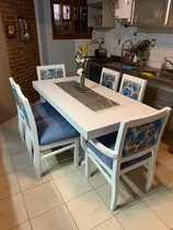 Comprar Juego De Mesa + 4 Sillas + 2 Sillones Cabeceras! Laqueado!