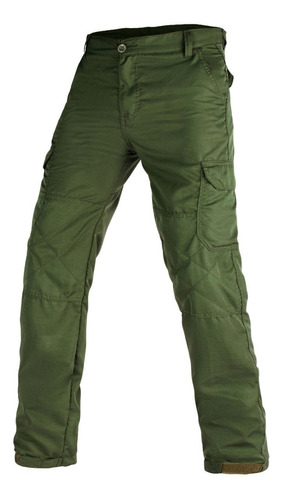Calça Masculina Tática Militar Cargo Poly Verde Reforçada