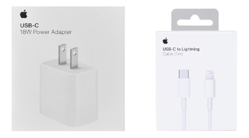 Cargador Original Carga Rapida 18w iPhone Apple + Cable 1m