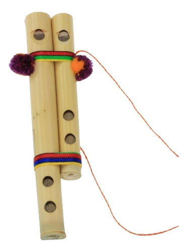 Flauta Duplo De Embolo Mágico Em Bambu Lnflp