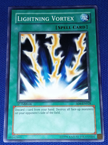 Lightning Vortex Yugioh Tcg #sd6-en028 Lightning Vortex Inglés (Usado)