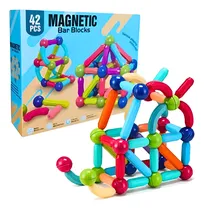 Comprar Juego De Bloques De Construccion Magneticos 42 Pcs Par Niños