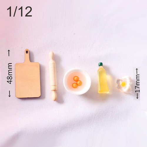 9pcs Dollhouse Baking Set Padaria Decoração Ovos Modelo De