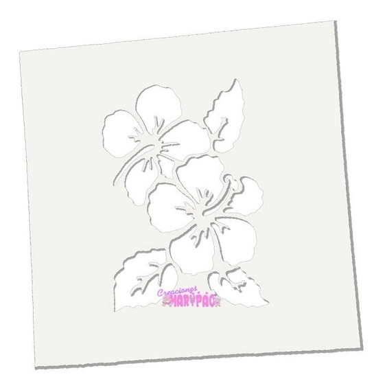 Stencil Para Pasteles Flor Hawaiana | MercadoLibre