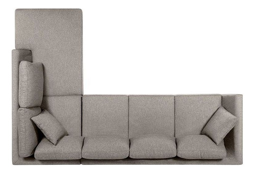 Rosen Seccional Carter Derecho Tela Ceniza Color Gris