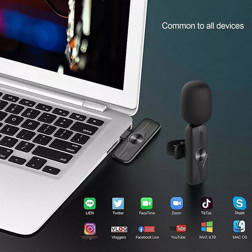 Imagen 8 de 9 de Micrófono Inalámbrico De Solapa Doble Para iPhone O Tipo C