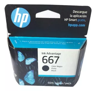 Cartucho Original Hp 667 Ink Advantage Negro 3ym79al