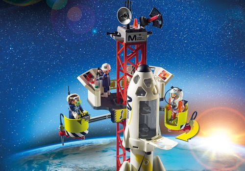 Playmobil Cohete Con Plataforma De Lanzamiento 9488 Edu