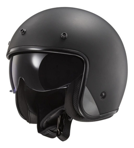 Casco Abierto Ls2 Bob Of601 Negro - En Teo Motos