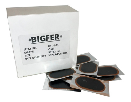 Caja De Parches 50x32mm Ovalado 30pzas Bigfer