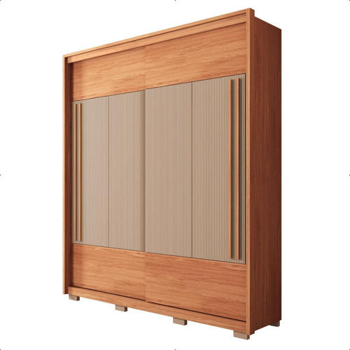 Guarda-roupa Caemmun Dormitorio Roma Cor Marrom De Mdf Com 2 Portas Corrediças