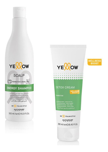 Shampoo Yellow Kit shampoo yellow scalp energy e yellow scalp detox cream en kit de 1500mL de 1500g