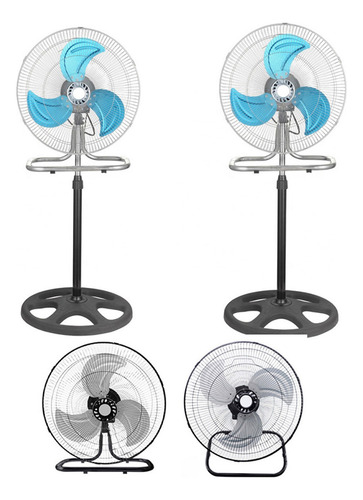 Ventilador 3 En1 Pared/piso 18 Pulgadas Metálico 2 Unidades