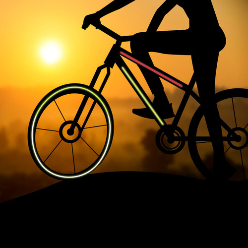 Pegatinas Reflectantes Para Bicicletas, 5 Rollos