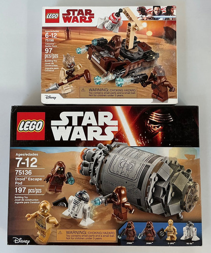 Lego Star Wars 75136 Droid Escape Pod Y 75198 Tatooine (Usado)