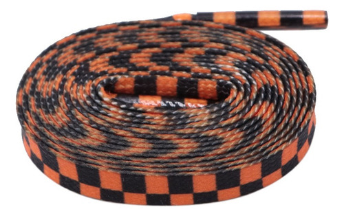 Cordones Planos De Dos Colores Modernos Con Estampado A Cuad