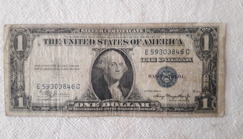 Billete 1 Dólar Estados Unidos Serie 1935 A  Sello Azul