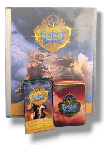 Coleccionador Fantasy Riders + 10 Sobres + Lata Mini Tin