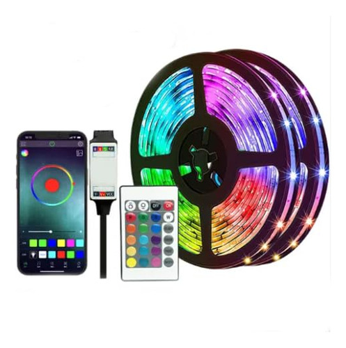 Tira De Luces Led Inteligentes Rgb 15m Con Control Remoto