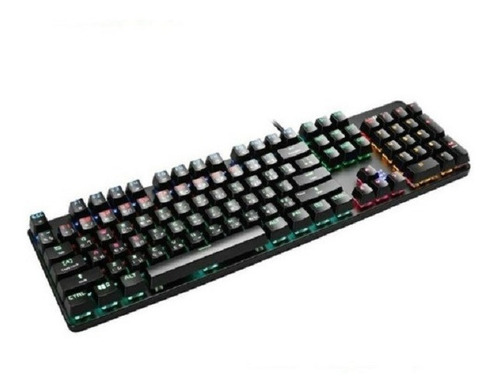Teclado gamer Philips SPK8401BQM QWERTY inglés US color negro con luz RGB