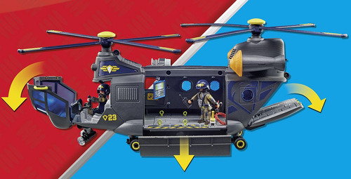 Unidad Táctica Playmobil Para Aviones De Rescate Con Luces Y