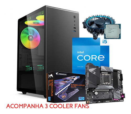 Pc Gamer Intel I5 13a Geração 16gb Ddr5 256gb + Video