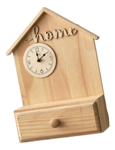 Reloj De Pared Decorativo Con Cajón, Silencioso, Sin Caqui