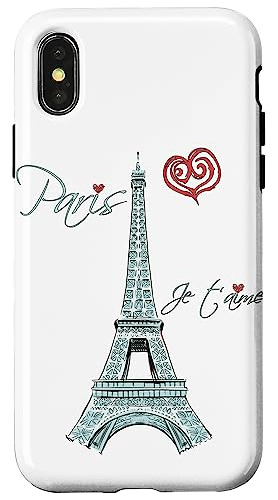 Funda Para iPhone X/xs Eiffel Tower I Love Paris Souvenir Fr