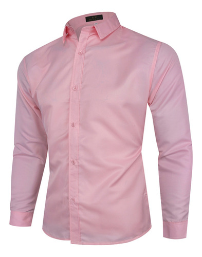 Camisa De Manga Larga Pura En V Para Hombre, Estilo Nuevo, A