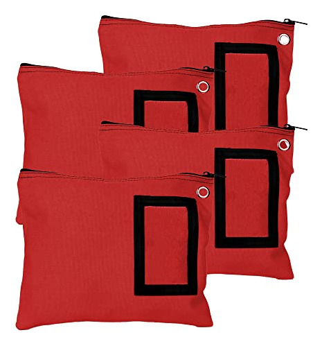 Bolsas Lona Cremallera 12x9 4 Unidades Gran Almacenamiento O
