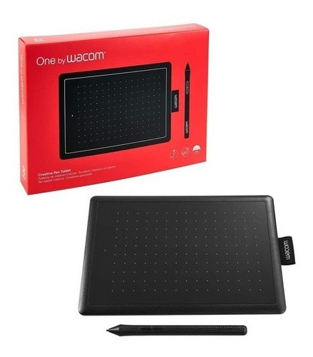 Tableta Digitalizadora Wacom One Ctl-472 Negra Y Roja
