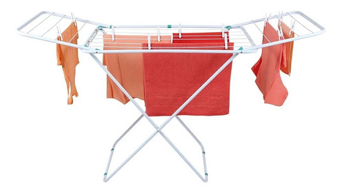 Varal Para Roupa De Chão Com Abas Maxi Retrátil Dobrável Mor Cor Branco