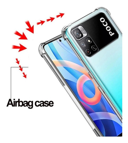 Imagen 3 de 7 de Protector Case Tpu Transparente Xiaomi Poco M4 Pro 5g - Pcuy