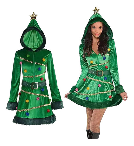 Disfraz De Navidad Para Mujer, Disfraz De Árbol De Navidad,