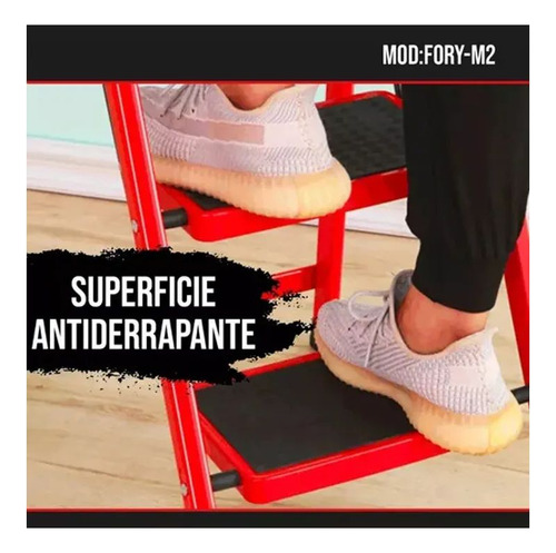 Escalera Plegable Multiuso 2 Peldaños Compacta Resistente