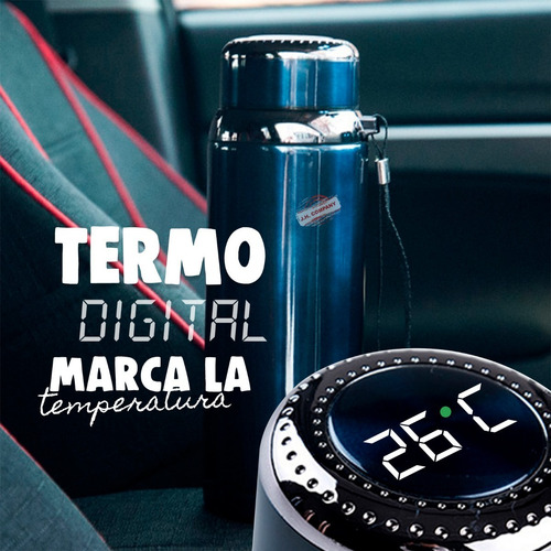 Imagen 2 de 10 de Termo Digital Inteligente 1 Lt Acero Inoxidable Filtro 2178