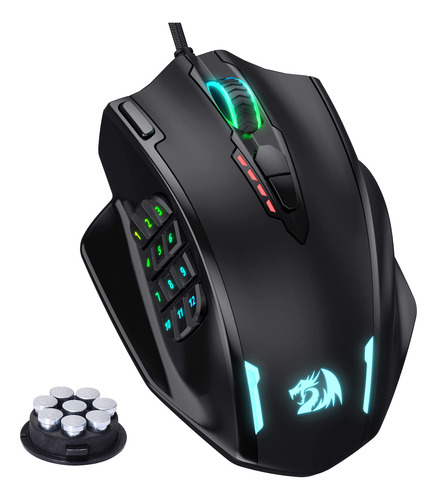 Ratón Para Juegos Redragon M908 Impact Rgb Led 12,400 Dpi