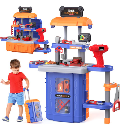 Juego De Banco De Herramientas Para Niños 3 En 1 Toystar Mod