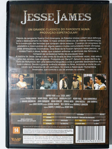 Dvd Jesse James Westside Collection Henry Fonda Tyrone Power